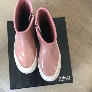 Melissa rain boot, us8, pink